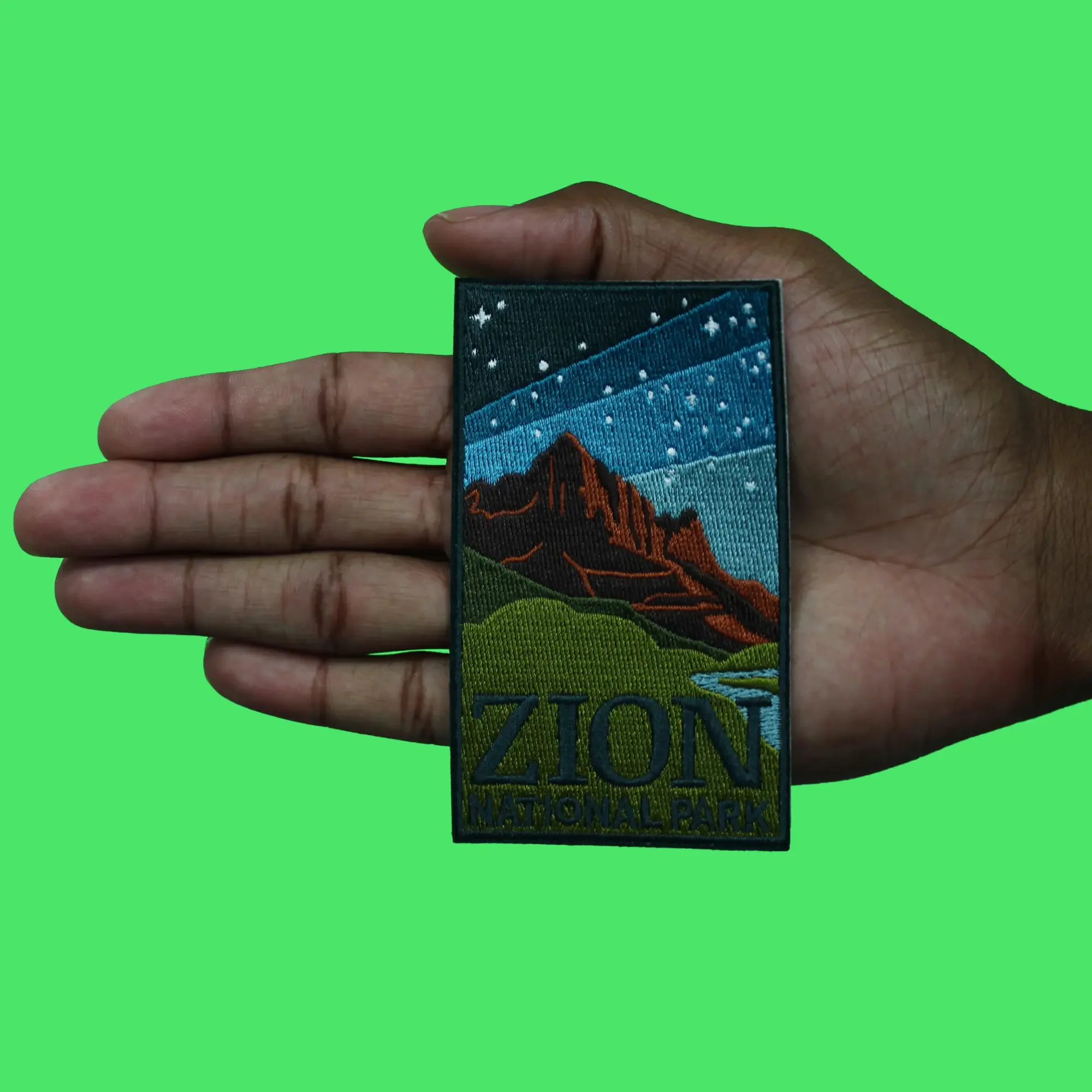 Zion National Park Travel Patch Night Sky Embroidered Iron On - Image 3