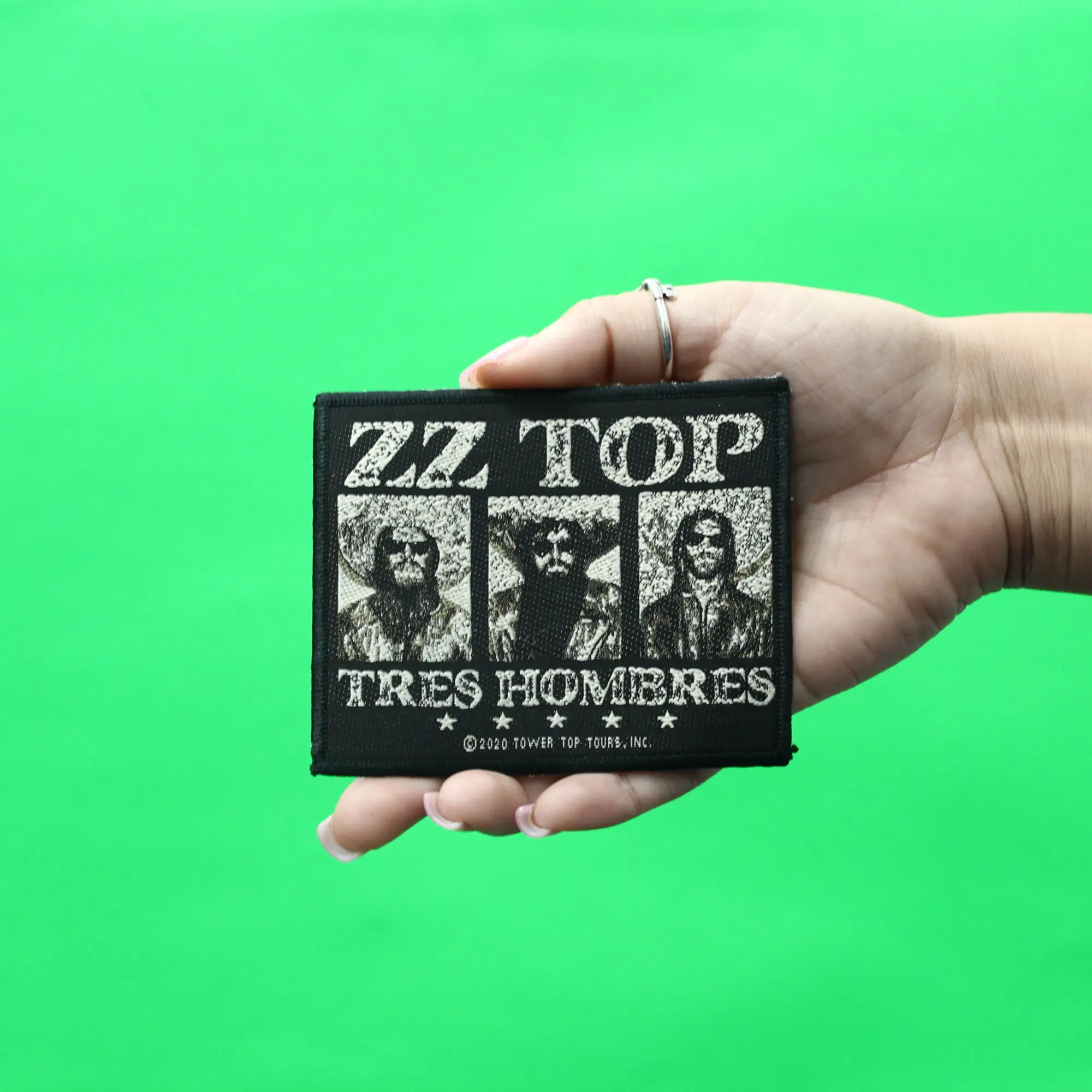 ZZ Top Tres Hombres Patch Classic Rock Band Woven Sew On - Image 2